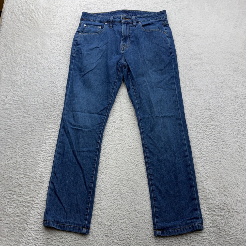 Johnnie-O Mens Straight Leg Blue Denim Jeans Medium Wash 30x30